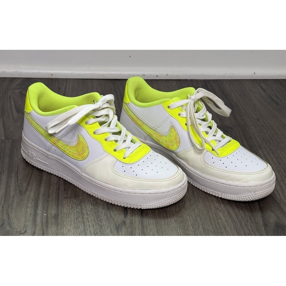 Nike Air Force 1 LV8‎ GS White Volt Pink Glow Neon Sneakers 6.5Y Womens 8